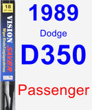 Passenger Wiper Blade for 1989 Dodge D350 - Vision Saver