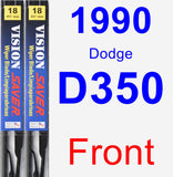 Front Wiper Blade Pack for 1990 Dodge D350 - Vision Saver