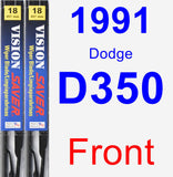 Front Wiper Blade Pack for 1991 Dodge D350 - Vision Saver