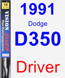 Driver Wiper Blade for 1991 Dodge D350 - Vision Saver