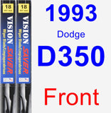 Front Wiper Blade Pack for 1993 Dodge D350 - Vision Saver