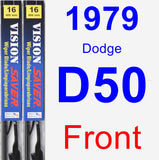 Front Wiper Blade Pack for 1979 Dodge D50 - Vision Saver