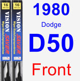 Front Wiper Blade Pack for 1980 Dodge D50 - Vision Saver