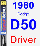 Driver Wiper Blade for 1980 Dodge D50 - Vision Saver