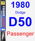 Passenger Wiper Blade for 1980 Dodge D50 - Vision Saver
