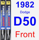 Front Wiper Blade Pack for 1982 Dodge D50 - Vision Saver