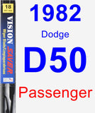 Passenger Wiper Blade for 1982 Dodge D50 - Vision Saver
