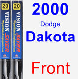 Front Wiper Blade Pack for 2000 Dodge Dakota - Vision Saver