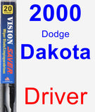 Driver Wiper Blade for 2000 Dodge Dakota - Vision Saver