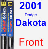 Front Wiper Blade Pack for 2001 Dodge Dakota - Vision Saver
