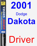 Driver Wiper Blade for 2001 Dodge Dakota - Vision Saver