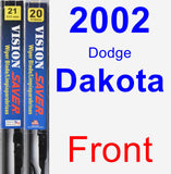 Front Wiper Blade Pack for 2002 Dodge Dakota - Vision Saver