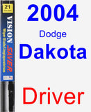 Driver Wiper Blade for 2004 Dodge Dakota - Vision Saver