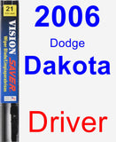 Driver Wiper Blade for 2006 Dodge Dakota - Vision Saver