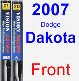 Front Wiper Blade Pack for 2007 Dodge Dakota - Vision Saver