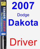 Driver Wiper Blade for 2007 Dodge Dakota - Vision Saver