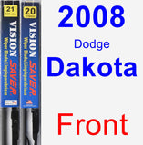 Front Wiper Blade Pack for 2008 Dodge Dakota - Vision Saver