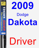 Driver Wiper Blade for 2009 Dodge Dakota - Vision Saver