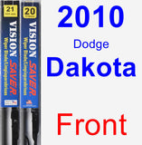 Front Wiper Blade Pack for 2010 Dodge Dakota - Vision Saver