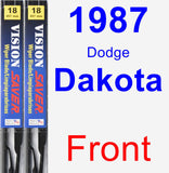 Front Wiper Blade Pack for 1987 Dodge Dakota - Vision Saver