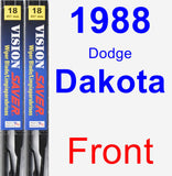 Front Wiper Blade Pack for 1988 Dodge Dakota - Vision Saver