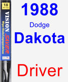 Driver Wiper Blade for 1988 Dodge Dakota - Vision Saver