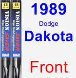 Front Wiper Blade Pack for 1989 Dodge Dakota - Vision Saver