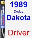 Driver Wiper Blade for 1989 Dodge Dakota - Vision Saver
