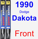 Front Wiper Blade Pack for 1990 Dodge Dakota - Vision Saver