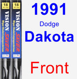 Front Wiper Blade Pack for 1991 Dodge Dakota - Vision Saver