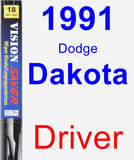 Driver Wiper Blade for 1991 Dodge Dakota - Vision Saver