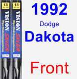 Front Wiper Blade Pack for 1992 Dodge Dakota - Vision Saver