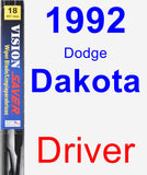 Driver Wiper Blade for 1992 Dodge Dakota - Vision Saver