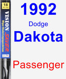 Passenger Wiper Blade for 1992 Dodge Dakota - Vision Saver
