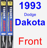 Front Wiper Blade Pack for 1993 Dodge Dakota - Vision Saver
