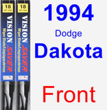 Front Wiper Blade Pack for 1994 Dodge Dakota - Vision Saver