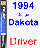 Driver Wiper Blade for 1994 Dodge Dakota - Vision Saver