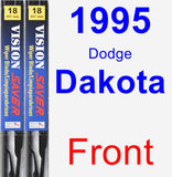 Front Wiper Blade Pack for 1995 Dodge Dakota - Vision Saver