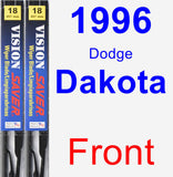 Front Wiper Blade Pack for 1996 Dodge Dakota - Vision Saver