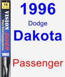 Passenger Wiper Blade for 1996 Dodge Dakota - Vision Saver