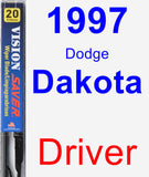 Driver Wiper Blade for 1997 Dodge Dakota - Vision Saver