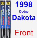 Front Wiper Blade Pack for 1998 Dodge Dakota - Vision Saver