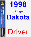 Driver Wiper Blade for 1998 Dodge Dakota - Vision Saver