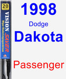 Passenger Wiper Blade for 1998 Dodge Dakota - Vision Saver