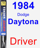 Driver Wiper Blade for 1984 Dodge Daytona - Vision Saver