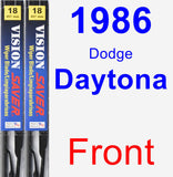Front Wiper Blade Pack for 1986 Dodge Daytona - Vision Saver