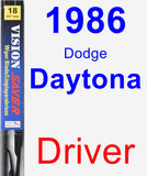 Driver Wiper Blade for 1986 Dodge Daytona - Vision Saver