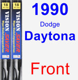 Front Wiper Blade Pack for 1990 Dodge Daytona - Vision Saver