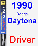 Driver Wiper Blade for 1990 Dodge Daytona - Vision Saver