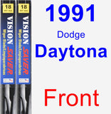 Front Wiper Blade Pack for 1991 Dodge Daytona - Vision Saver